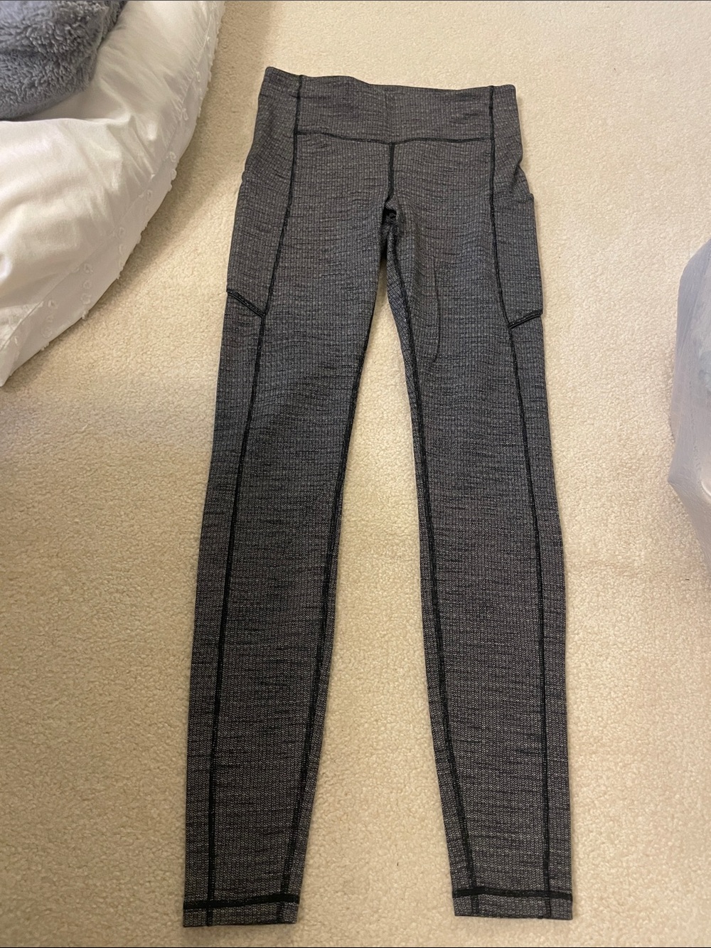 lululemon athletica Charcoal Heather High-Rise Leggings with Side Pockets